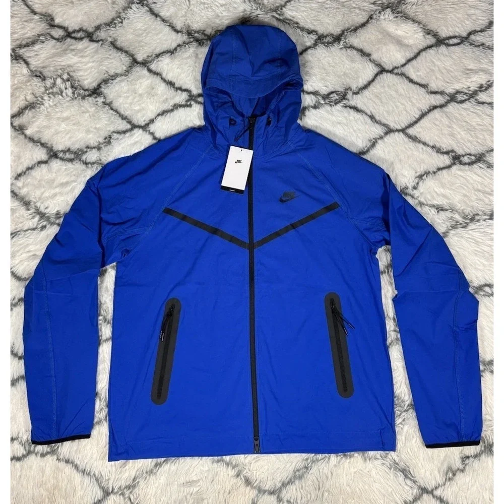 NIKE Tech Woven Windrunner Full-Zip Jacket Blue Men's Sz S *NEW* HM7151-480 $145